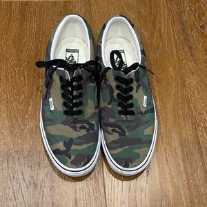 Camouflage Sneakers with Black Laces